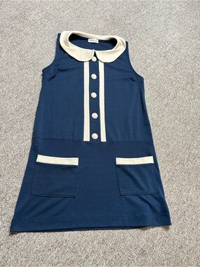 Sleeveless Navy Shift Dress from Monteau Los Angeles (size small)